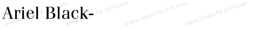 Ariel Black字体转换